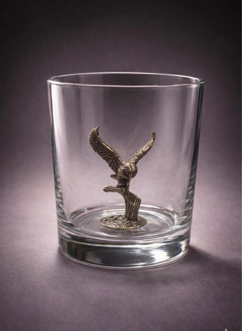 Whiskey Glass Owl