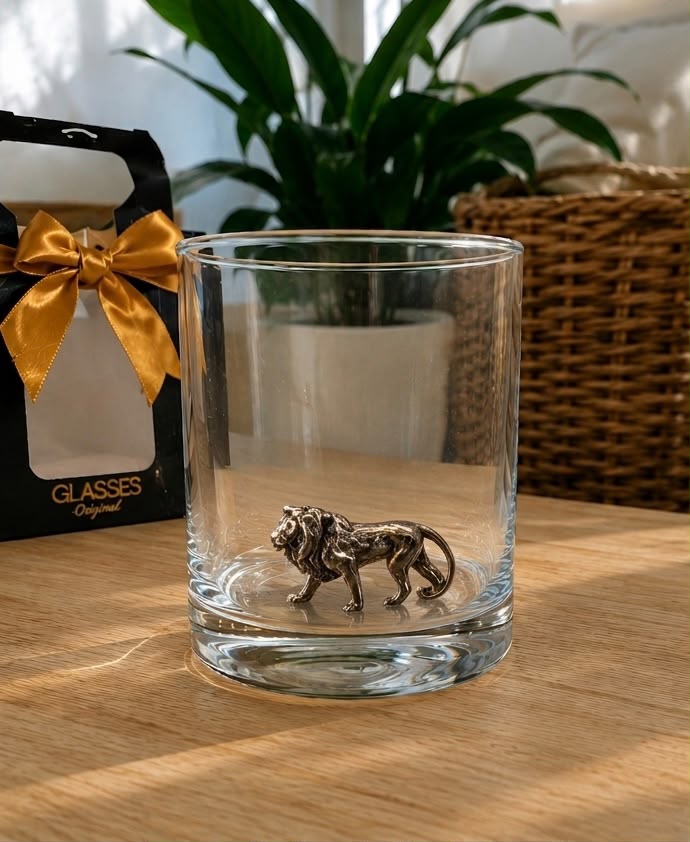 Whiskey Glass Lion