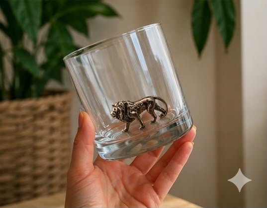 Whiskey Glass Lion