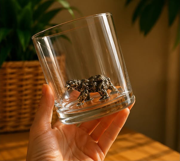 Whiskey Glass Bear