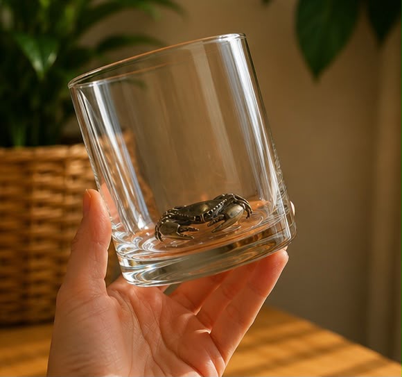 Whiskey Glass Crab