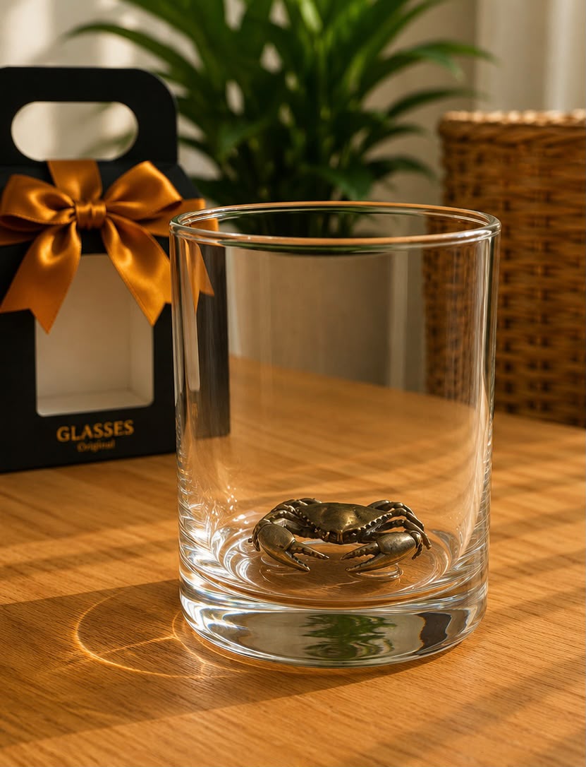 Whiskey Glass Crab