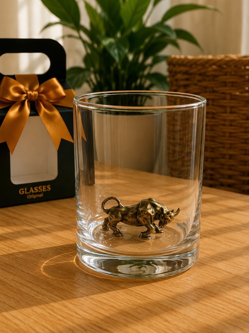 Whiskey Glass Bull