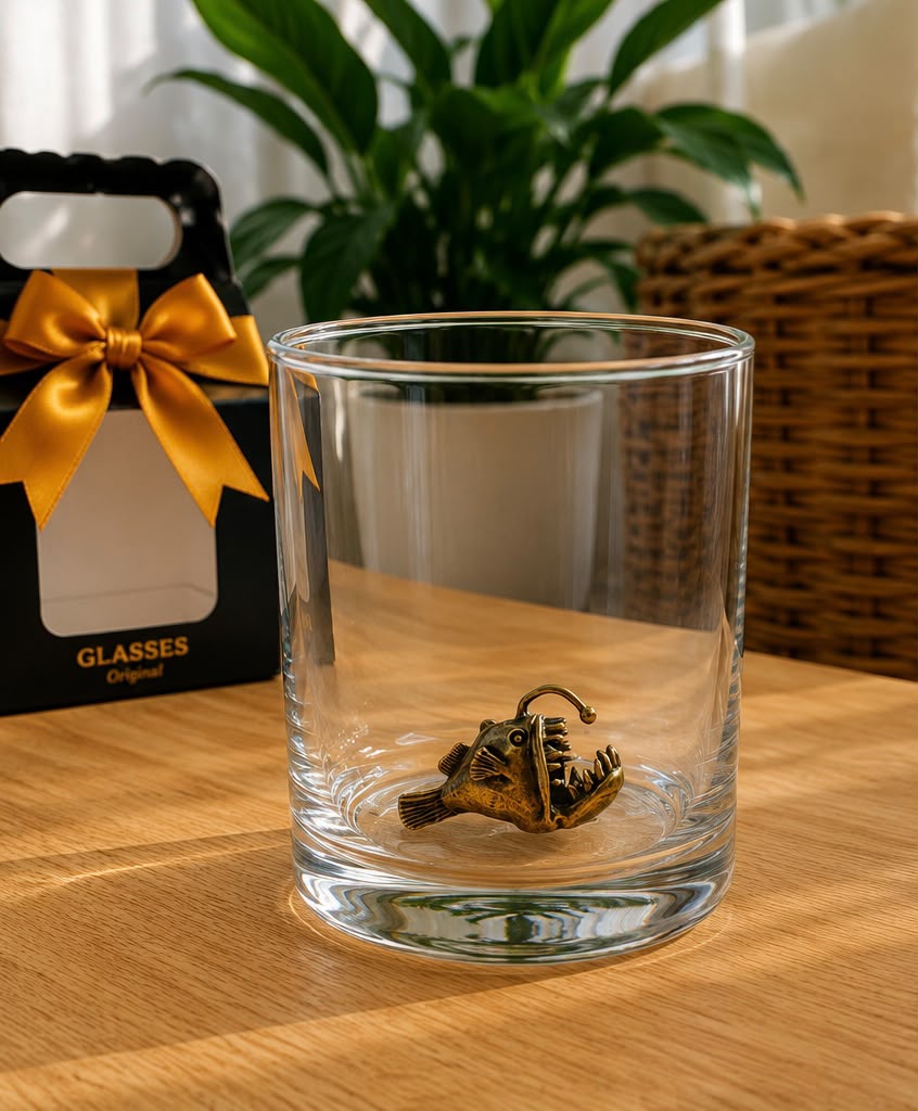 Whiskey Glass Hook Fish