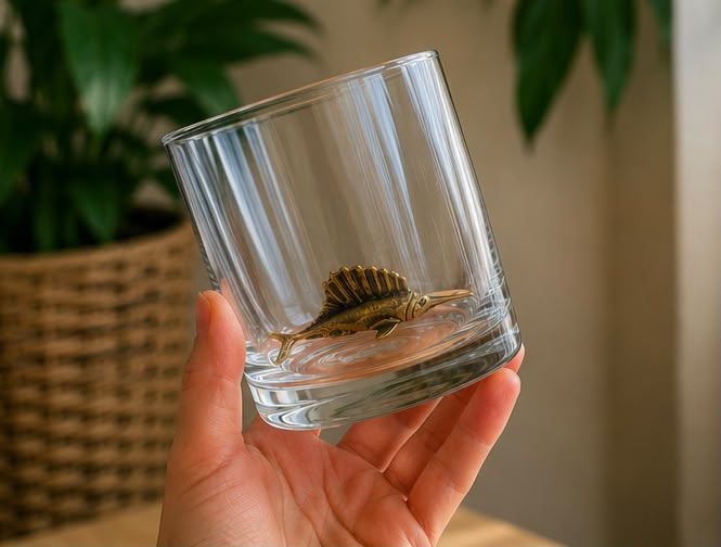 Whiskey Glass Sword Fish