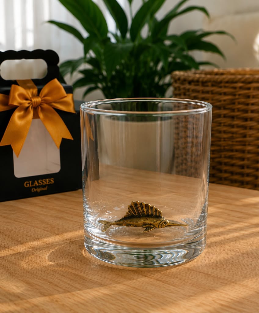 Whiskey Glass Sword Fish