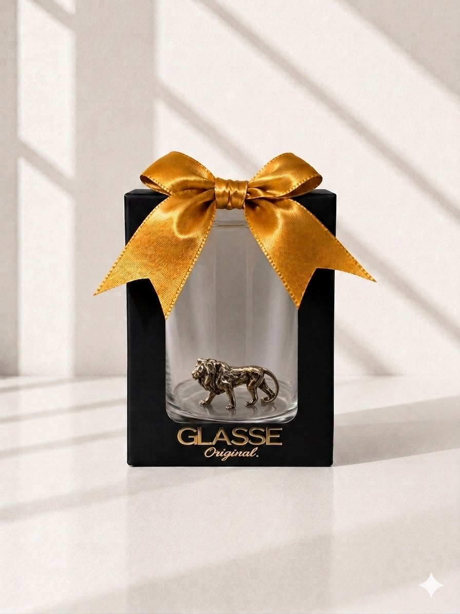 Whiskey Glass Lion